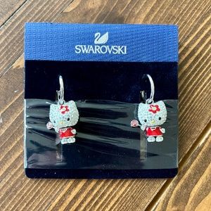 Swarovski Hello Kitty lollipop pierced earrings